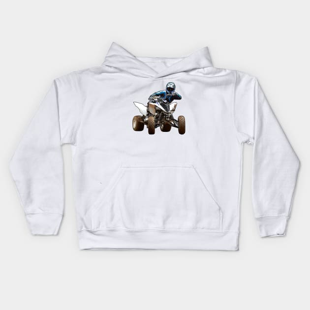 ATV Raptor Illustration Kids Hoodie by KAM Std